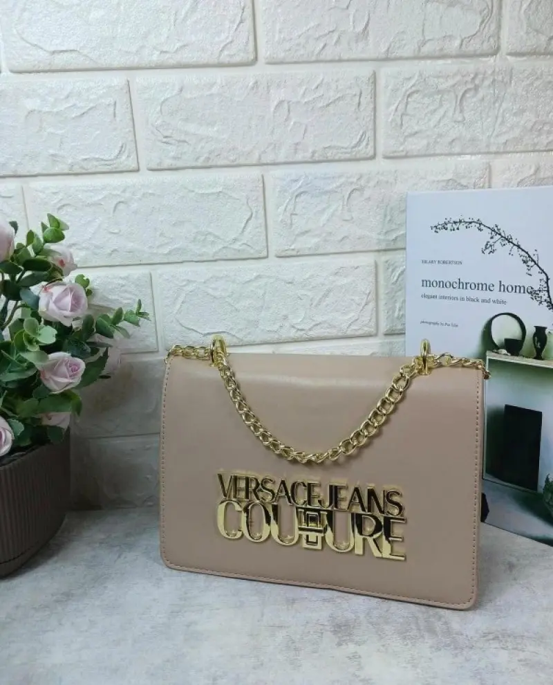 Versace Jeans Couture Saffiano Lock Crossbody Bag With OG Gift Box & Dust BaGahpricot - 527) - Image 3