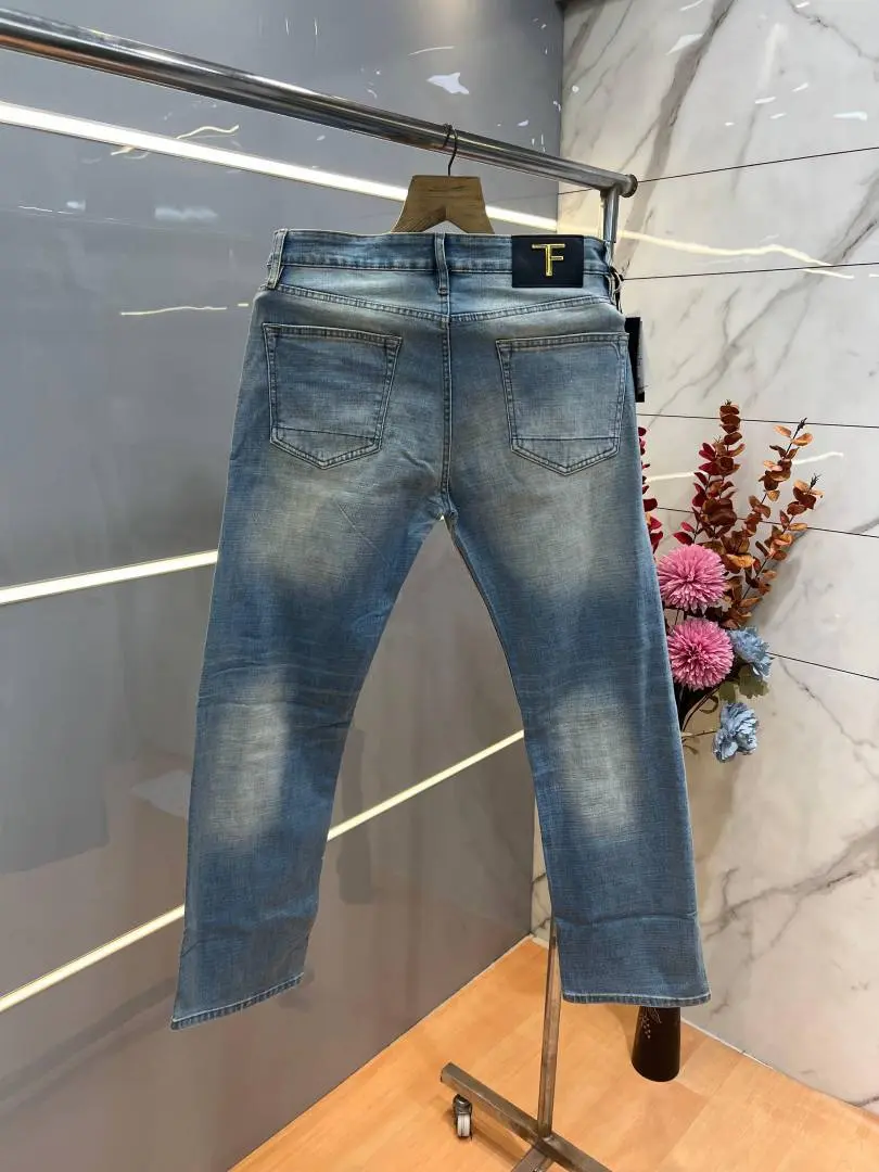 Tom forr Light shade Straight Fit Premium Imported Stretchable Lycra Fabric Denim 3938 - Image 2