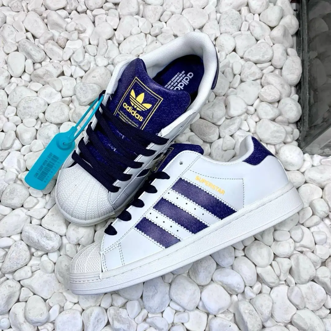 Adidas SUPERSTAR WHITE NAVY 2025 - Image 5