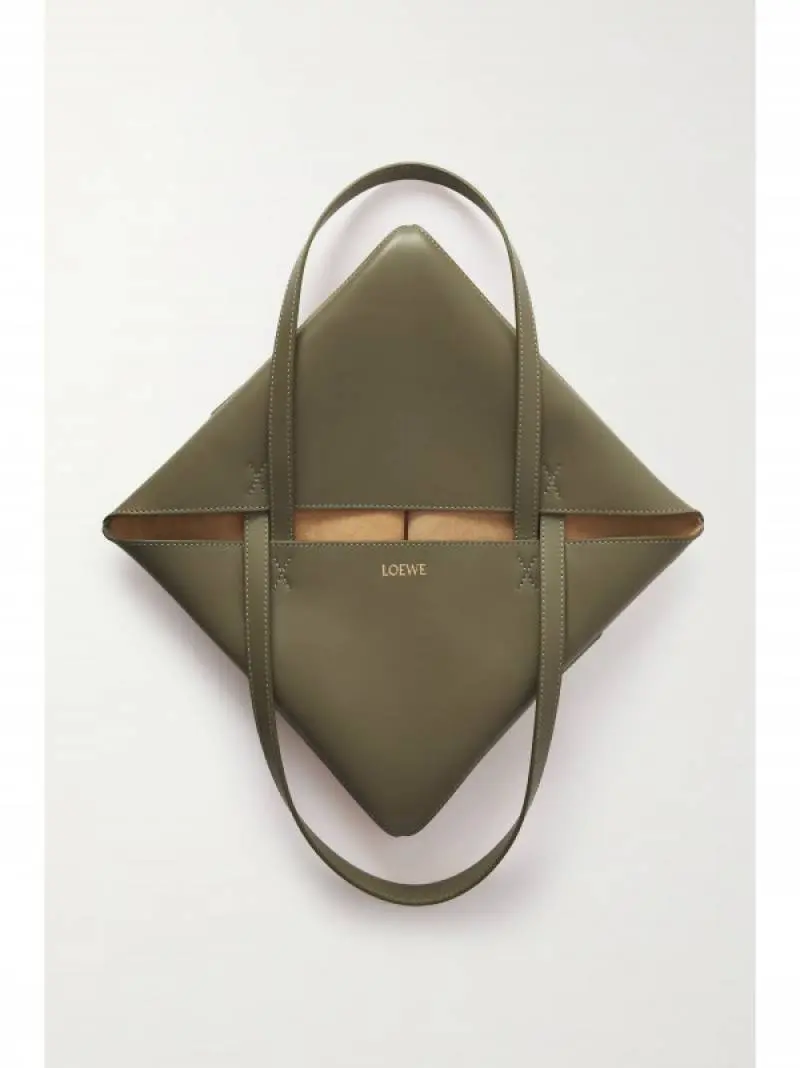 Loewe Limited Edition Puzzle Fold Tote Bag With OG Box & Dust Bag (Green - 699) - Image 7