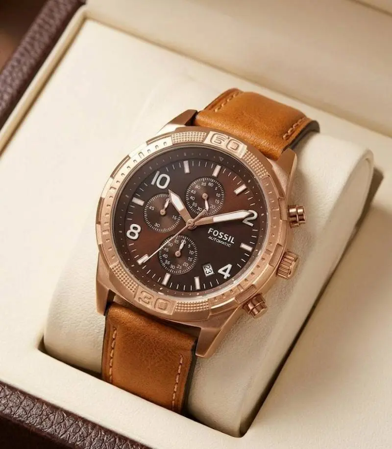 Fossil Bronson Chronograph Luggage Leather