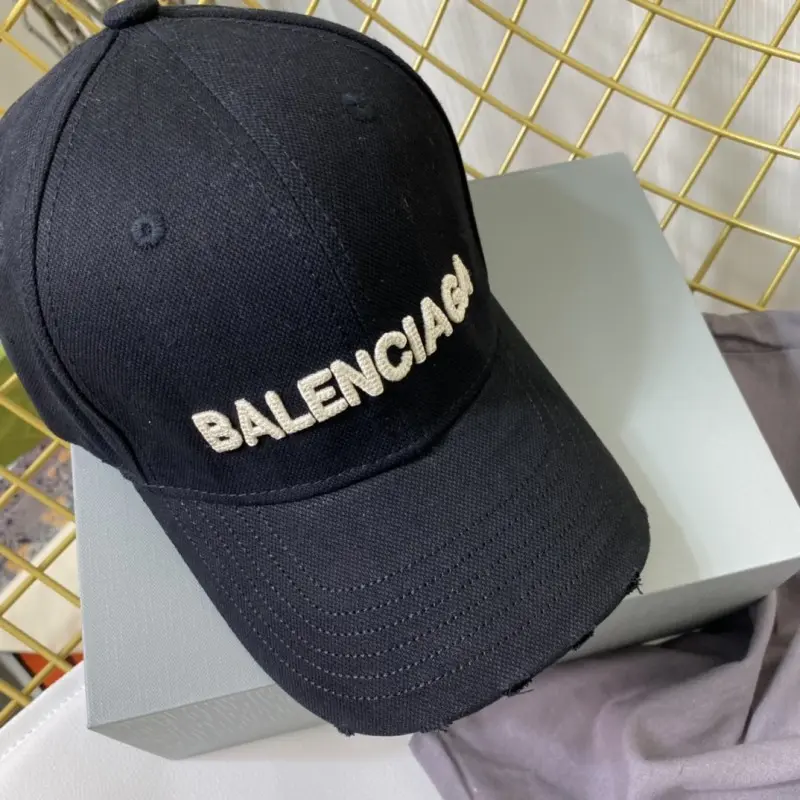 Balenciaga Black Denim Front Logo Premium Unisex Cap (With Safety Box) - Image 2