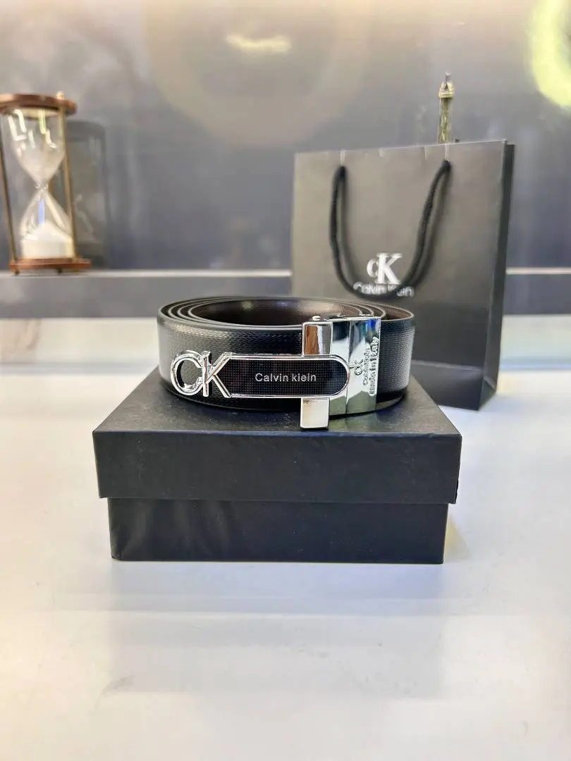 Ck Calv i Glossy Silver Belt Fa 997 - Image 3