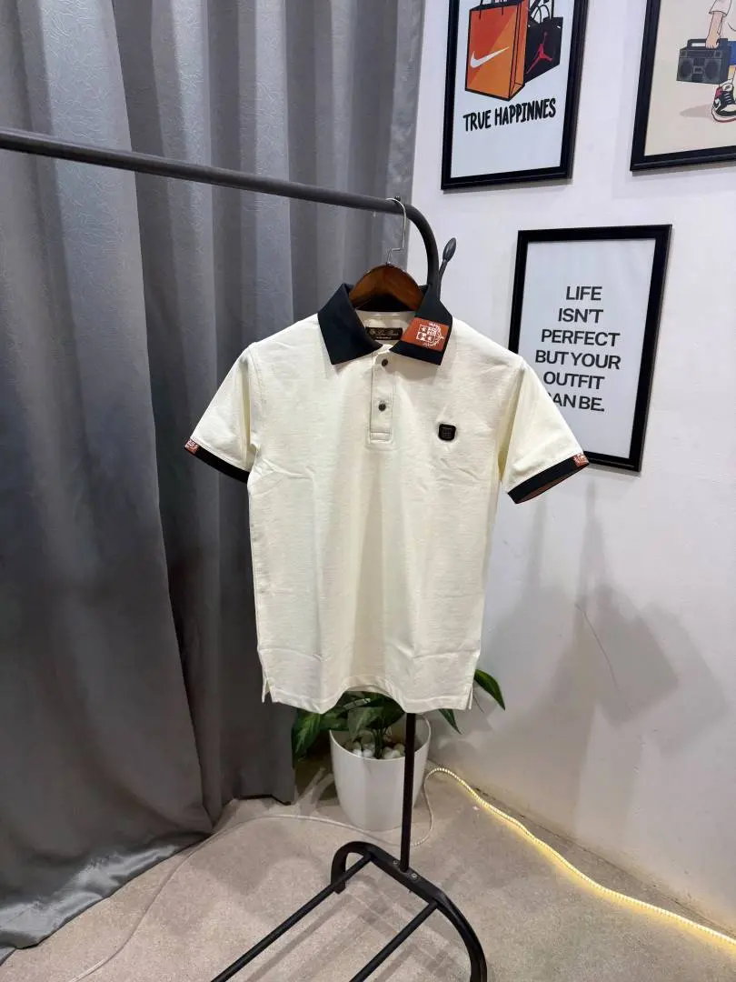 Loro piana Cream imported luxury box pack Polo tshirt - Image 2