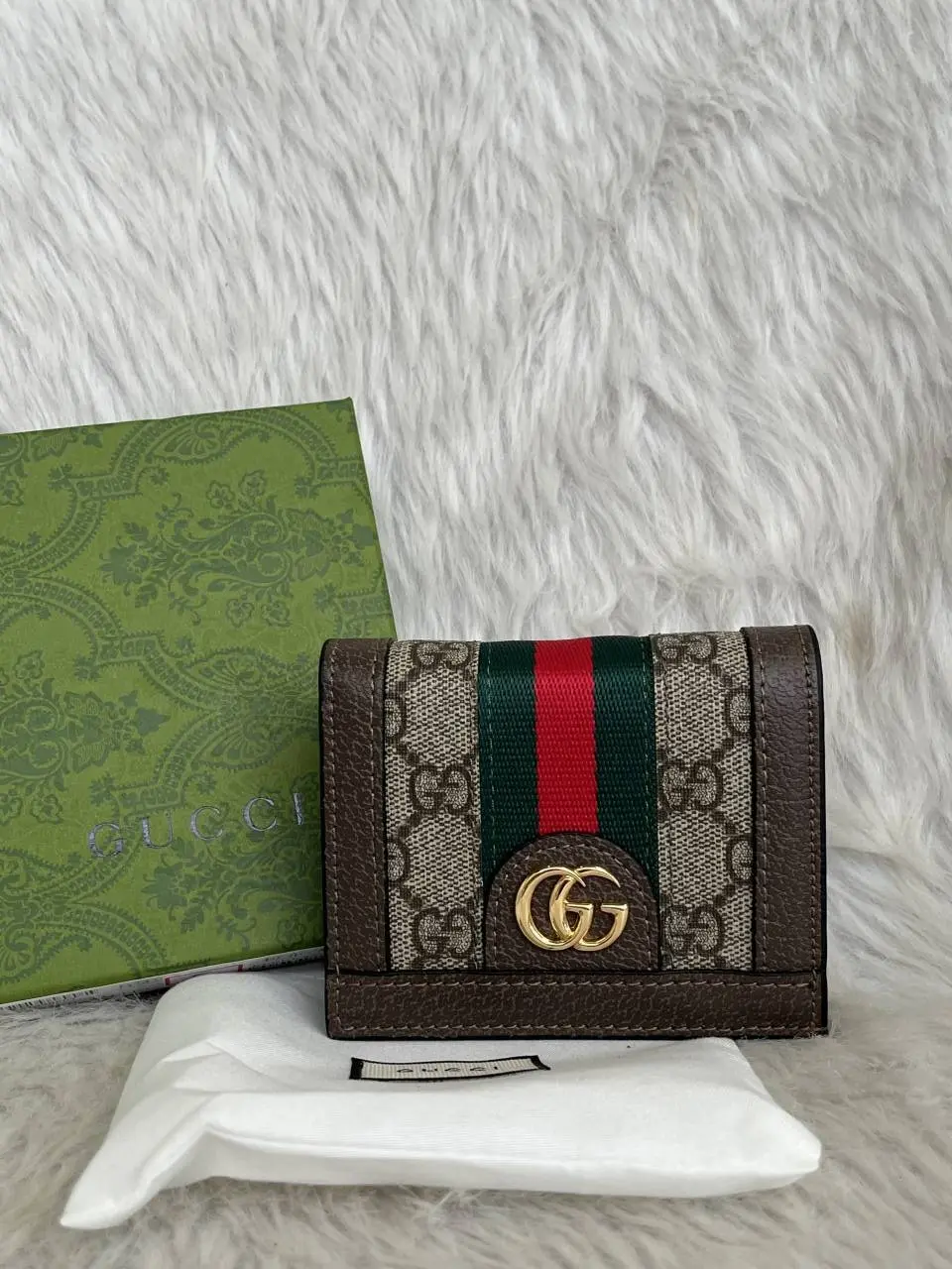 Gucci 02 Brown Mono Wallet With Original Box & DustCover Premium Quality - Image 2