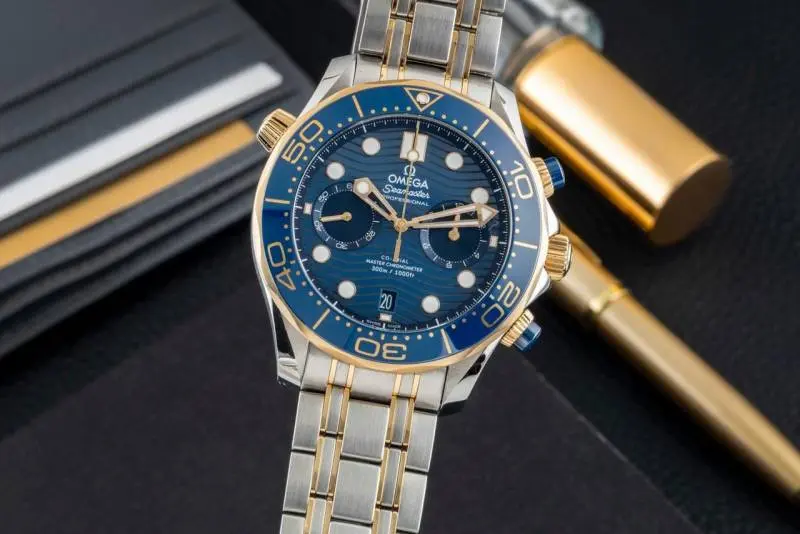 Omega Seamaster Diver 300M Co-Axial Master Chronometer Chronograph 2 ton copper blue - Image 6