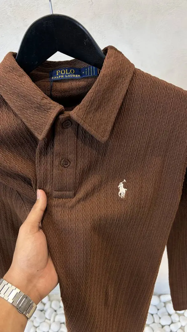 Polo Ralf Lauren Full Sleeves Textured T-Shirt 1052 - Image 2
