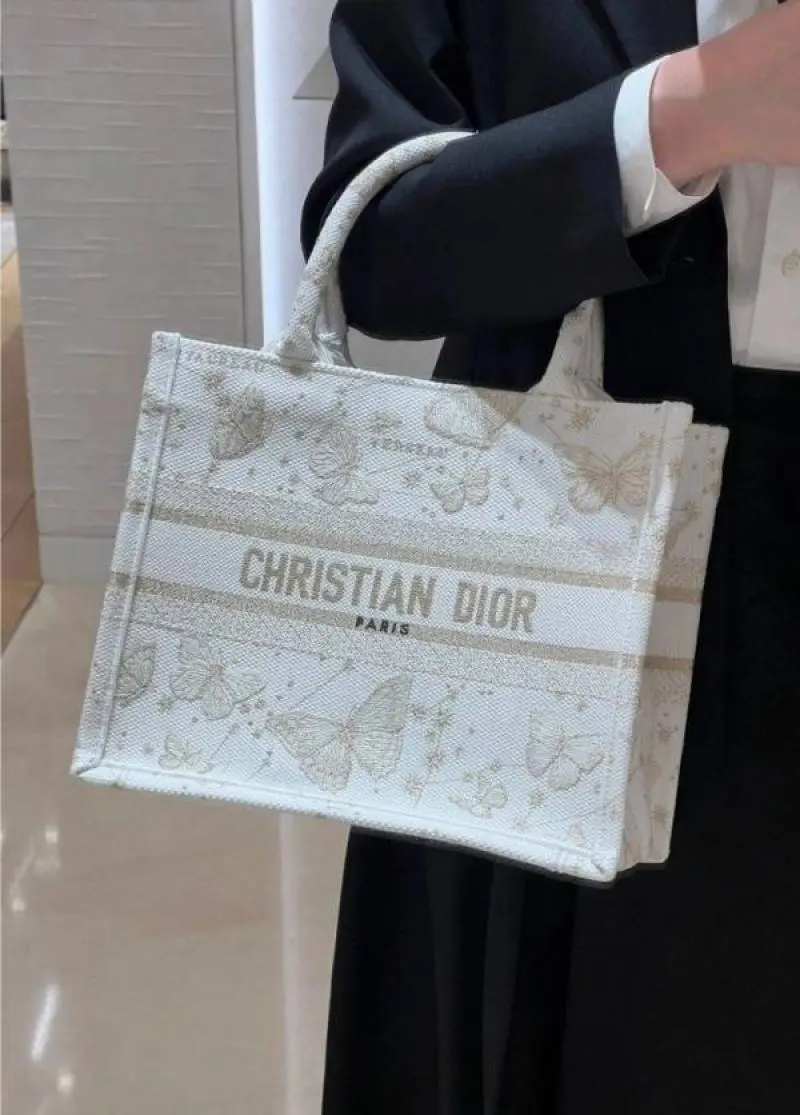 Dior Book Mini Tote Premium Oblique With OG Box & Dust Bag & Scarf (Butterfly-957)