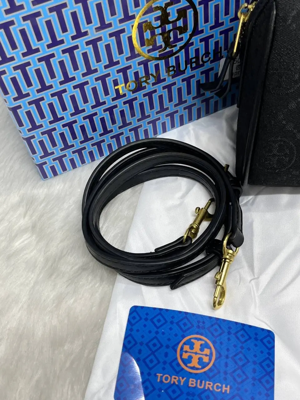 Tori Burch Mini Boston Black With OriginalBox DustCover - Image 4