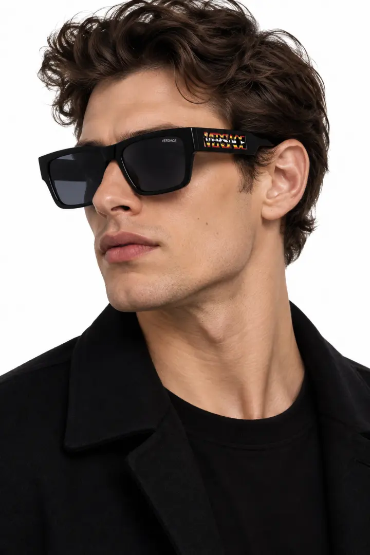Versace 4430 Shine Black Multi - Image 5