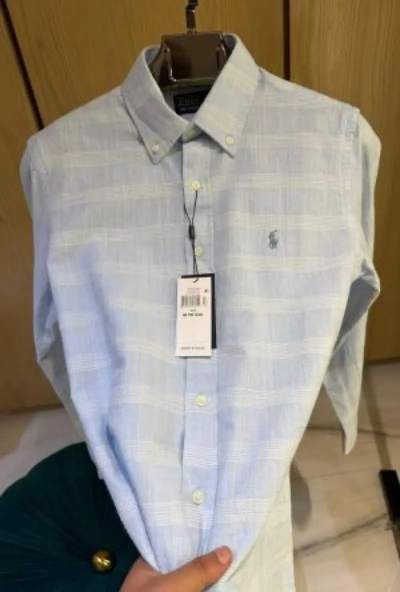Ralph LAUREN P-OLO IMPORTED STORE ARTICLE SHIRT SKY BLUE - Image 4