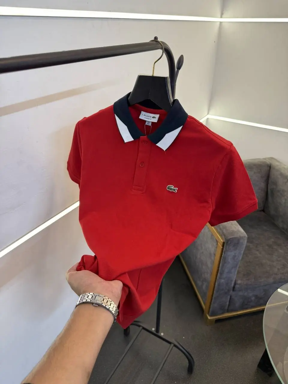 Lacoste red imported polo tshirt - Image 2