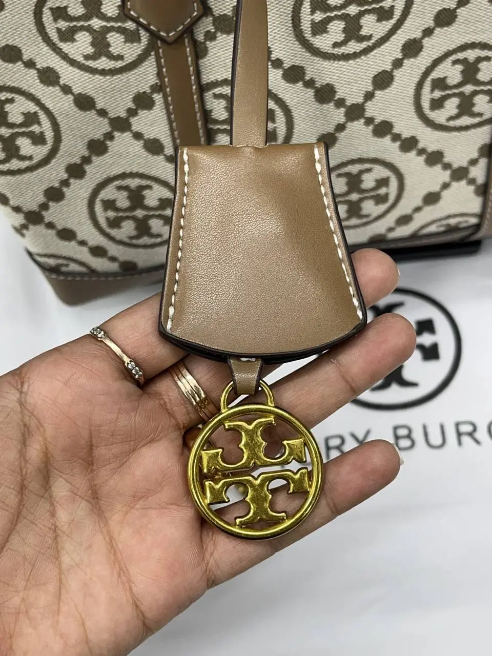 Tori Burch Mini Jacquard Tote With OriginalDustCover - Image 9
