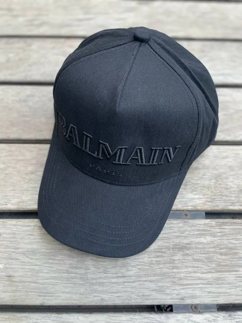 Balmain paris All Black logo premium unisex cap with safety box