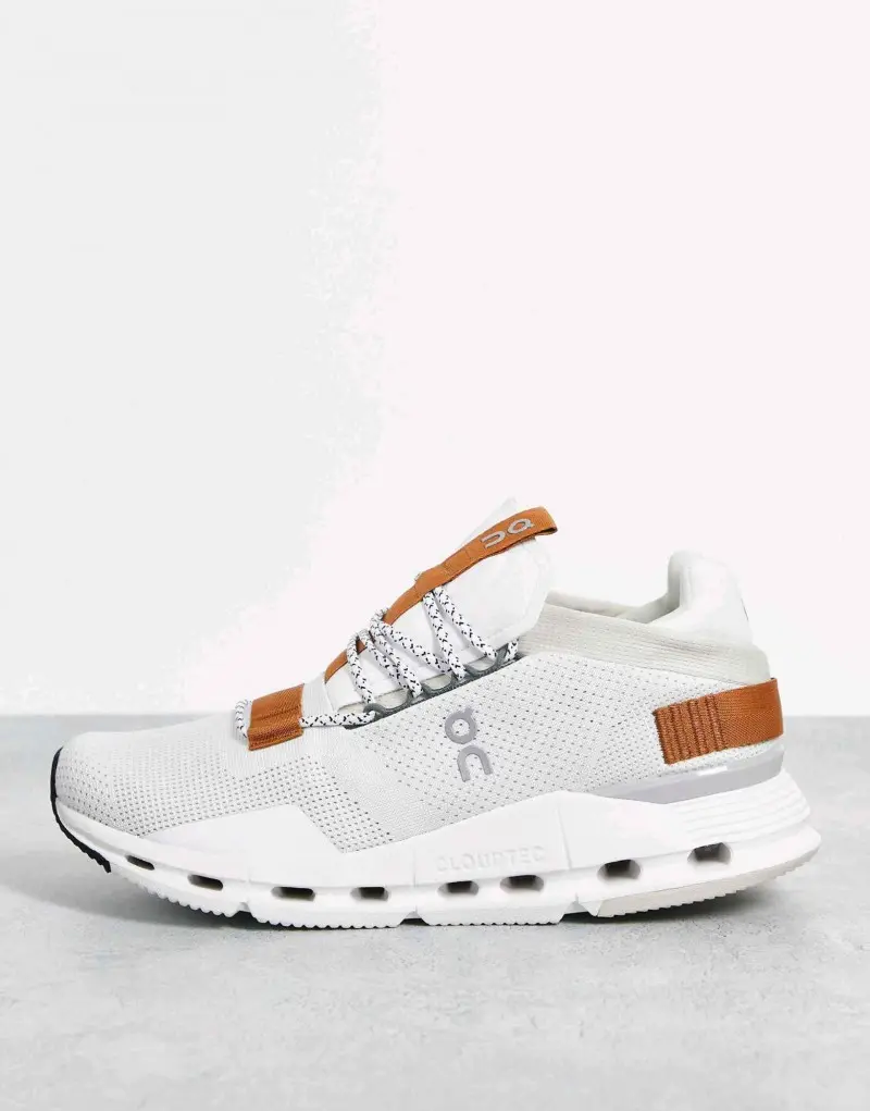 On Running Cloudnova trainers in white and brown pearl 193 - Image 2