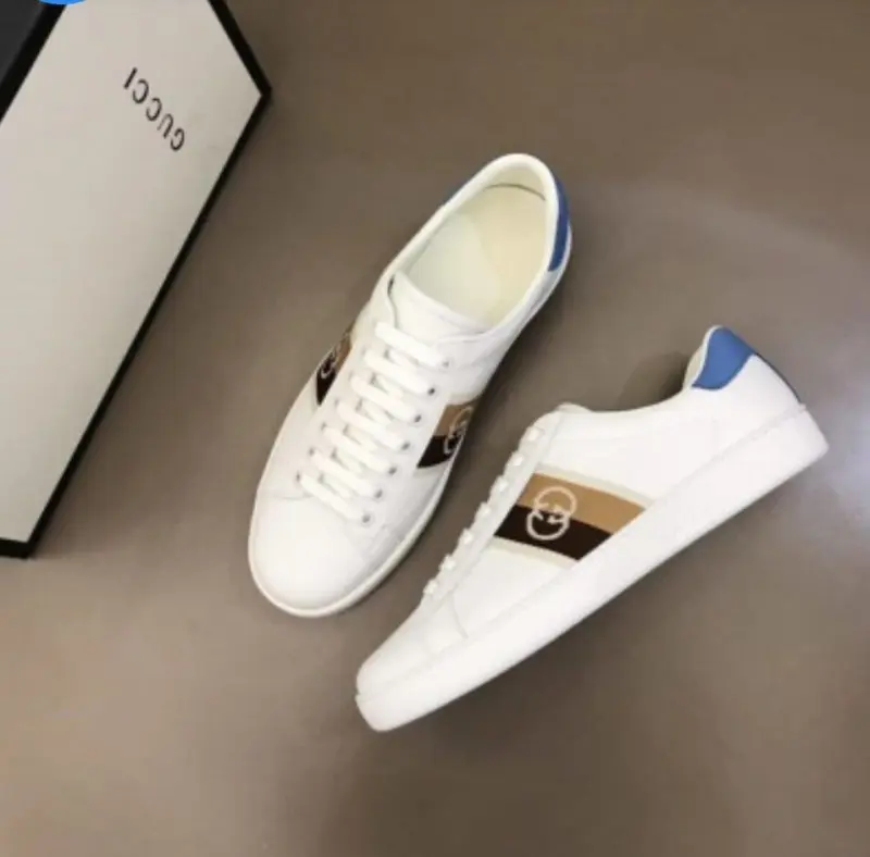 Gucci ace premium sneakers white brown--SALE - Image 2