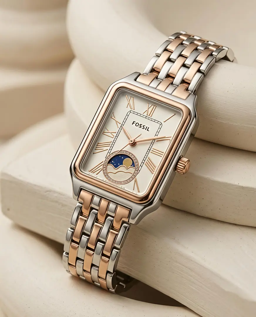 Fossil Raquel Sun Moon 2Ton Rose-Gold White