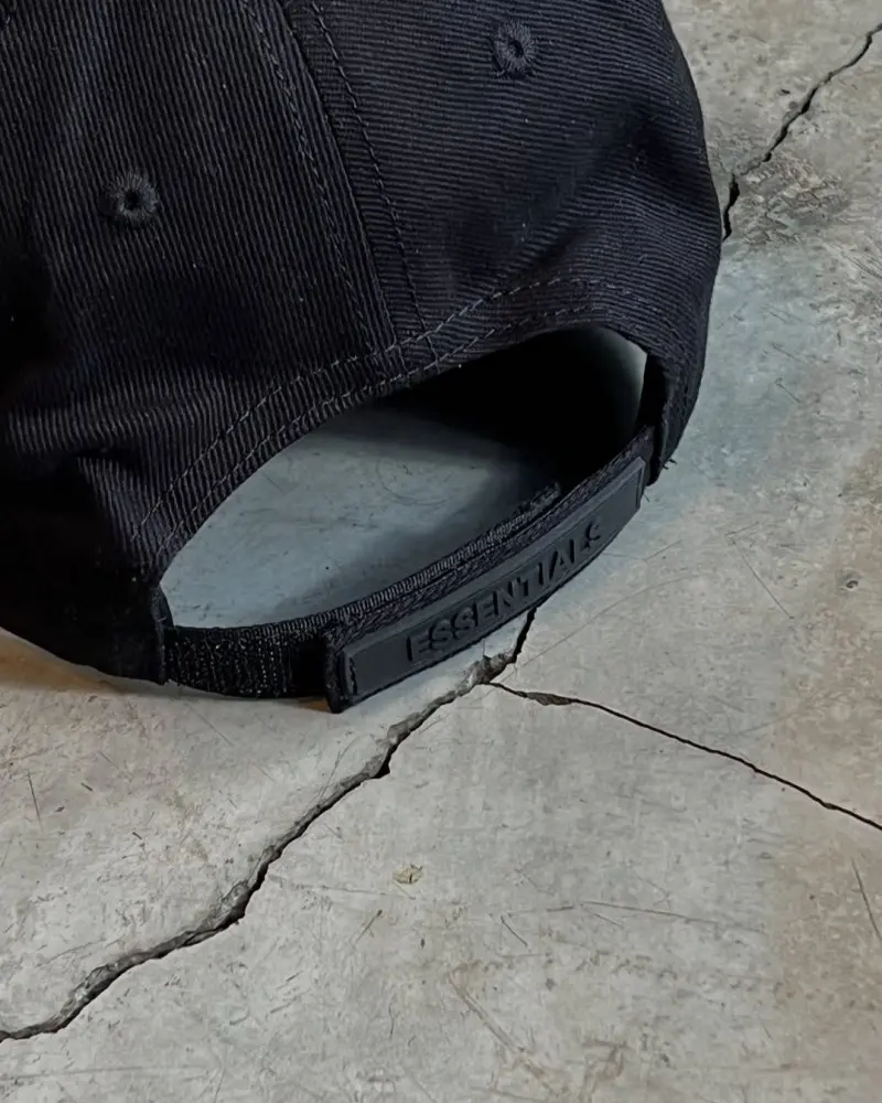 Essential Fear Of God Front Logo All Black Premium Unisex Cap (With Box) - Image 3