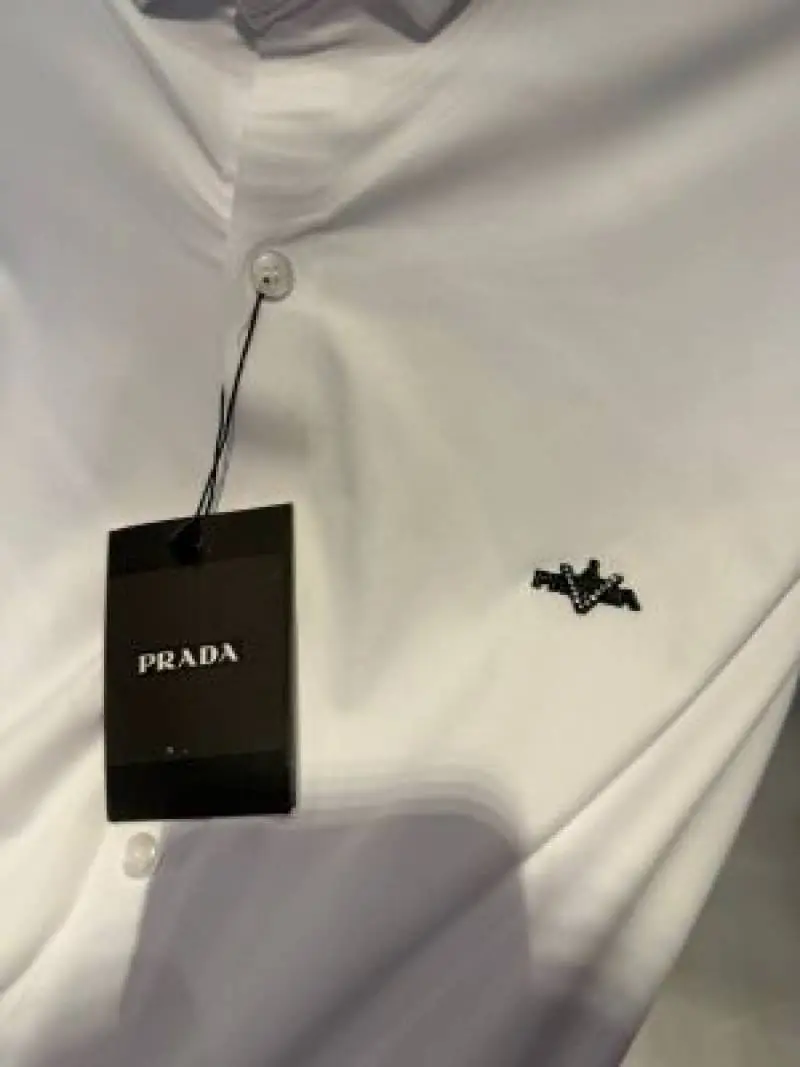 Prada IMPORTED TRENDING KOREAN SHIRT WHITE - Image 3