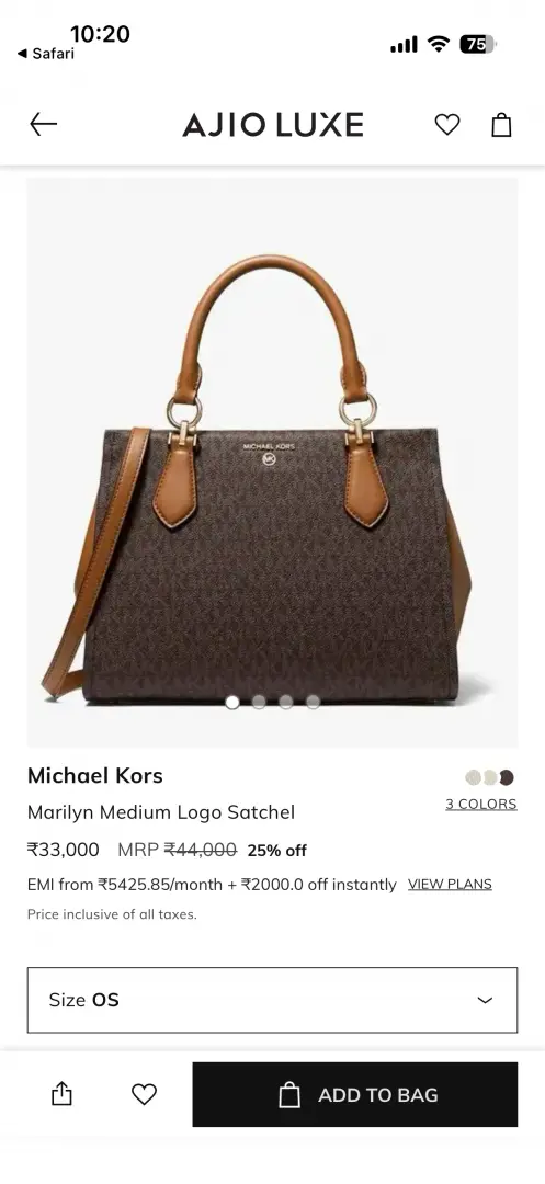 Michael korrs CB Marylin 100816 Medium Satchel With DustCover & CarryBag - Image 6