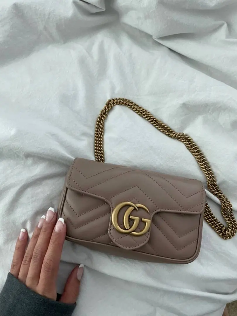 Gucci Marmont Mini Apricot With OriginalBox Premium - Image 3