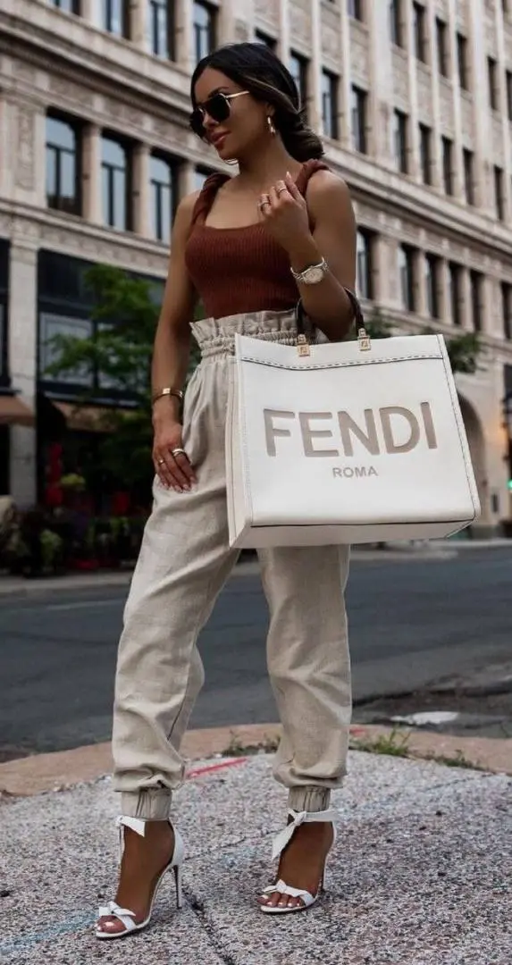 Fendi Sunshine Shopper Tote Large Size With FendyCharm LongBelt - Image 3