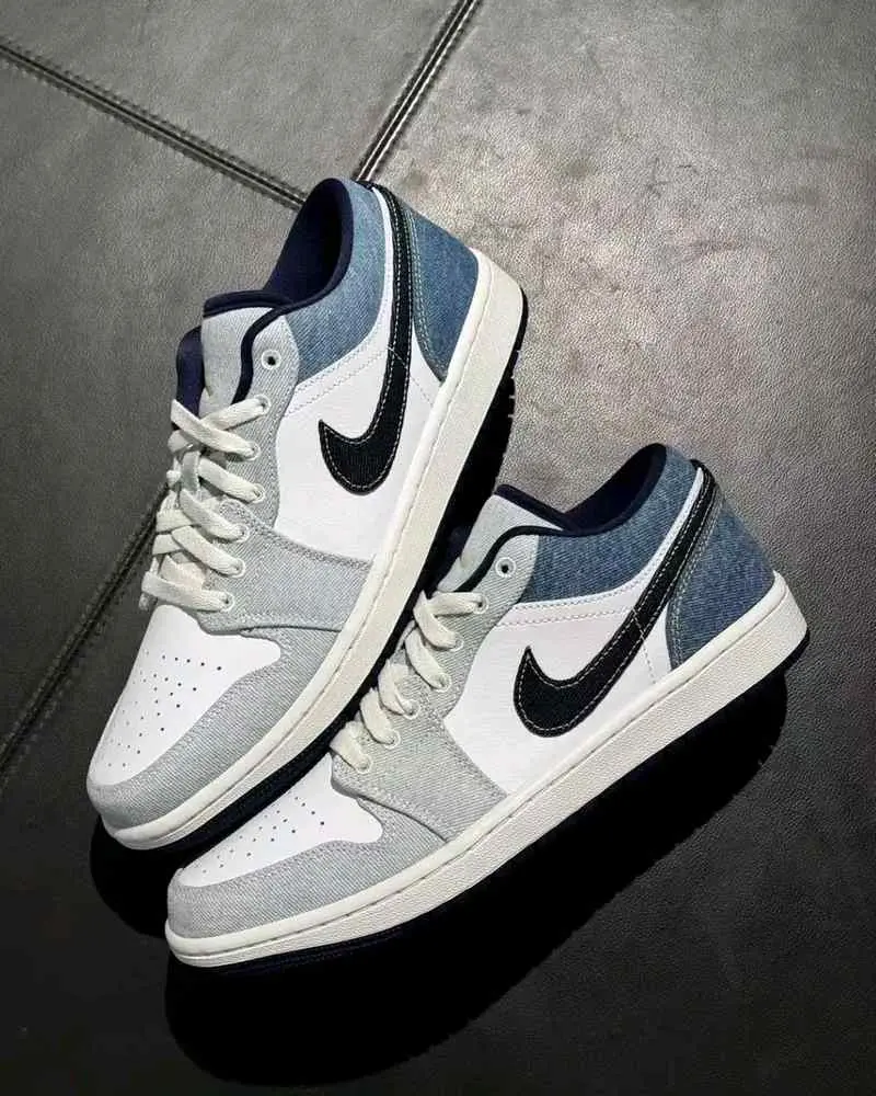 Nike airJordan 1 Low SE Denim star blue - Image 7