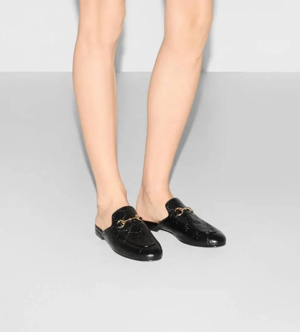 Gucci GG PrinceTwon Slides In Rossa GG leather for women with original box and carry bag - Image 6