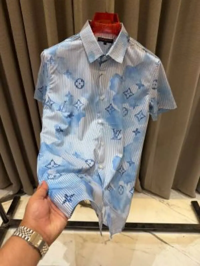 Lv imported Half Sleeves Shirt Sky blue - Image 2