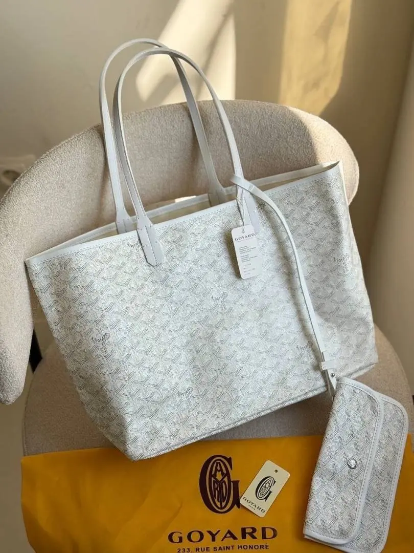 Goyard Artios GM White Tote WithWallet Dustcover - Image 3