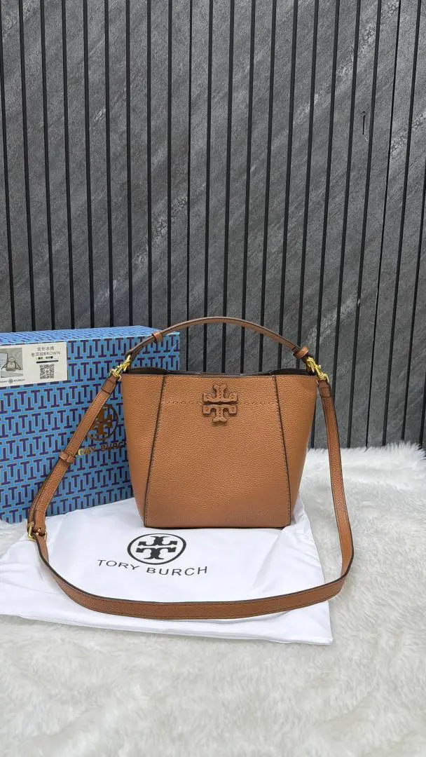 Tori Burch McGraw Bucket Bag With OriginalBox DustCover - Image 8
