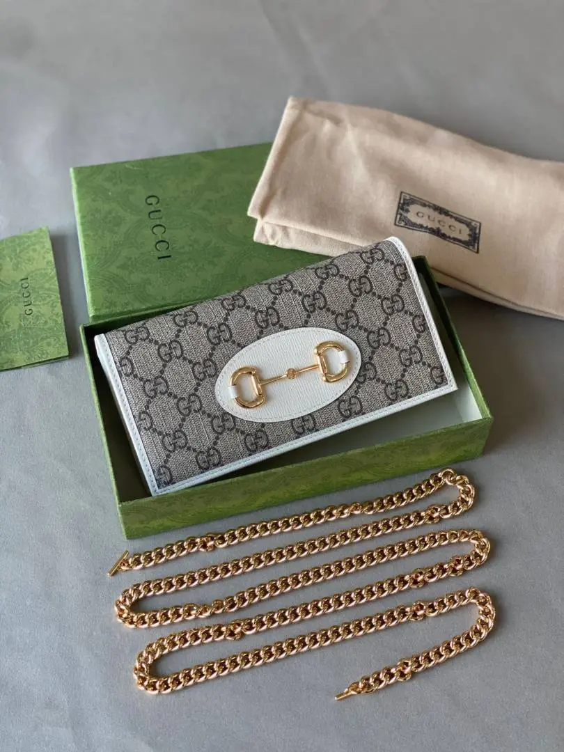 Gucci 71 Horsebit 1955 ChainWallet Crossbody With OriginalBox DustCover Premium - Image 2