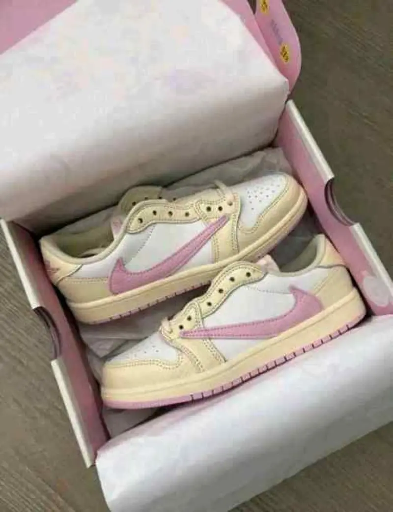Travis Scott X Air Jordan 1 Low OG Shy Pink womens Semi Ua fix 145 - Image 4