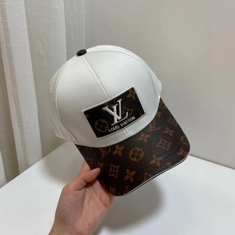 Louis Vuitton Front Logo White Monogram Premium Unisex Cap (With Safety Box)