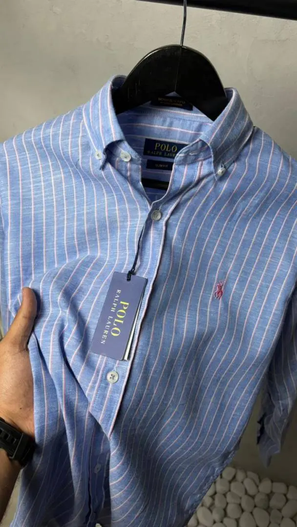Ralph Lauren Premium Linen Stripes Shirts 2438 - Image 3