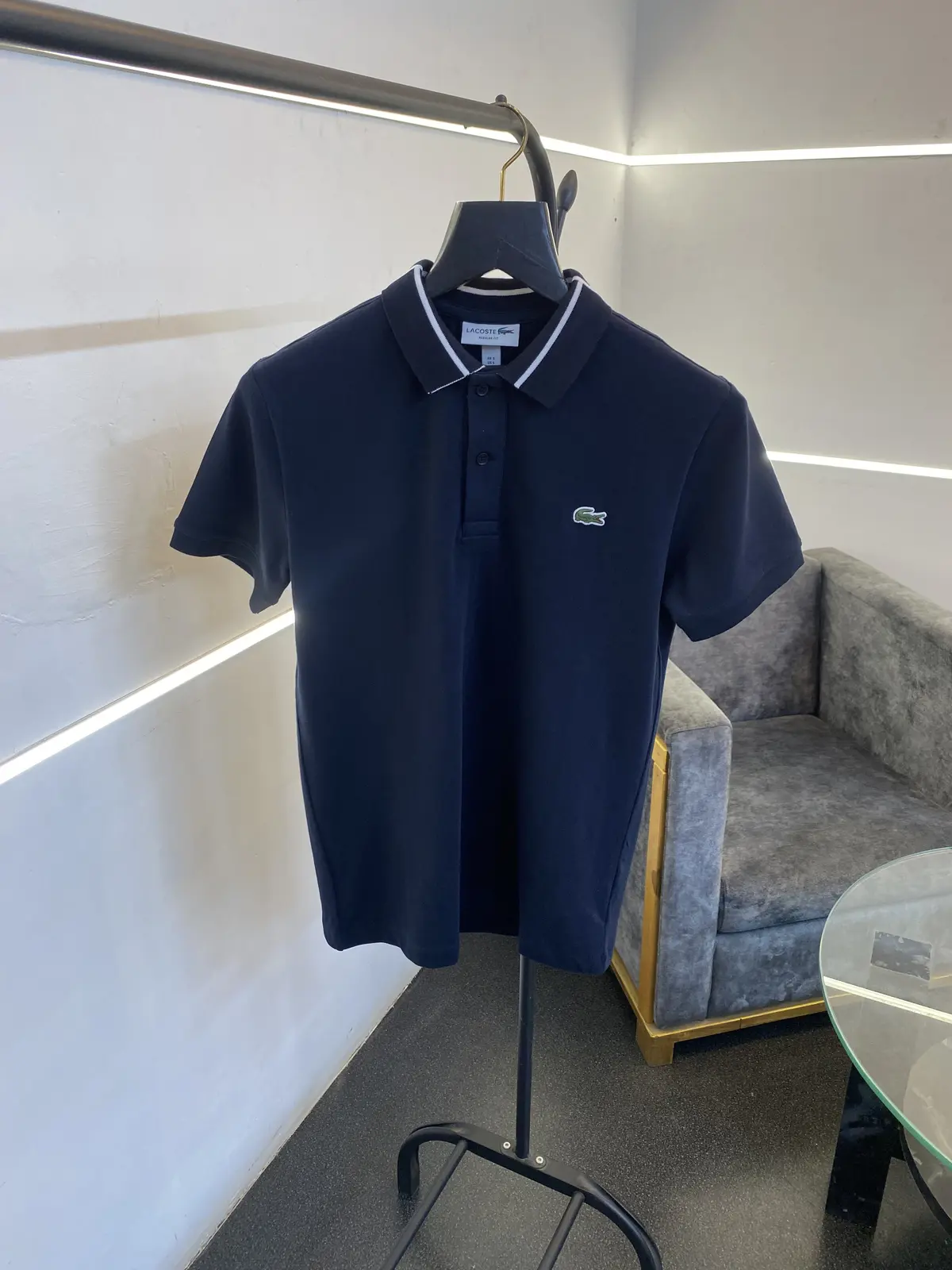 Lacoste pique imported polo tshirt navy blue sale - Image 2