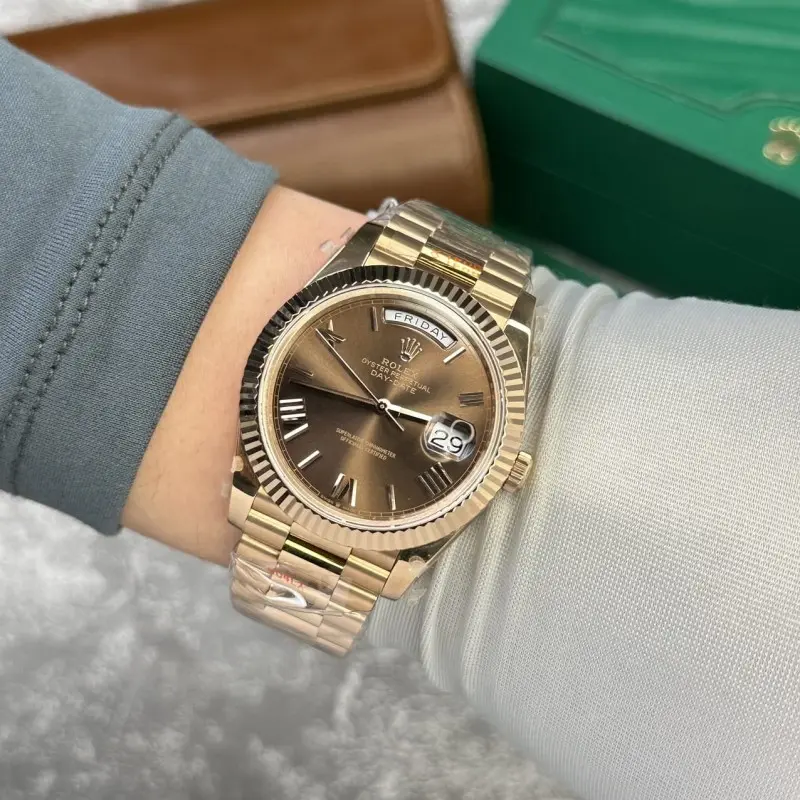 Rolex Oyster perpetual Day Date Rose Gold Chocolate Ref228235 Z-R Quality - Image 2