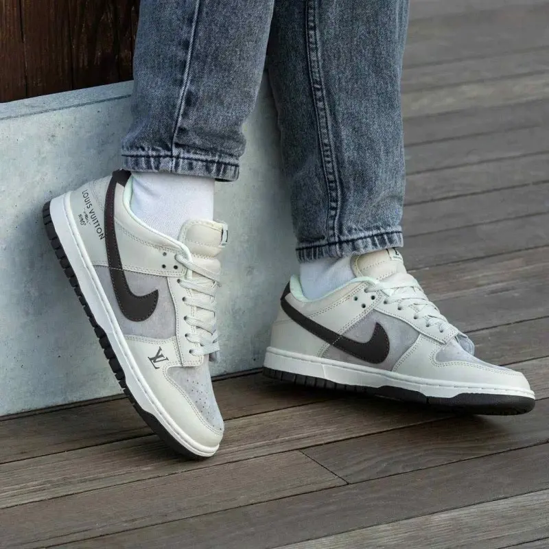 Nike SB Dunk Low X Loiuss Vuitton Gray 3037 - Image 6