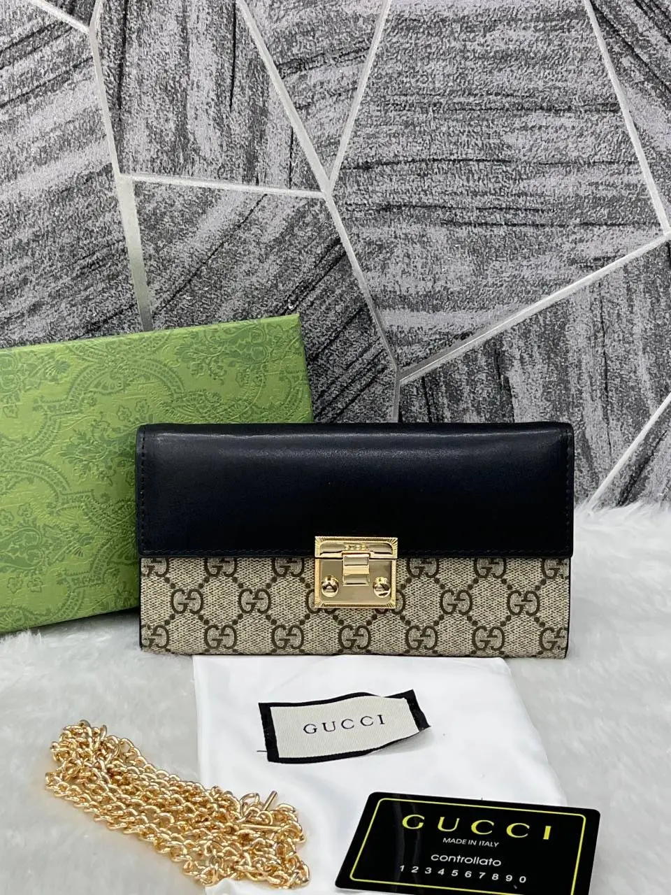 Gucci GG Padlock Chain On Wallet Premium Coded With OriginalPacking - Image 6