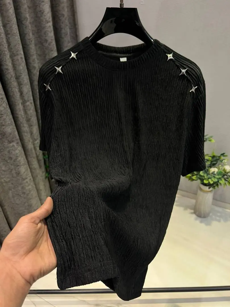 KOREAN IMPORTED HIGH DEMAND ARTICLE T-SHIRT BLACK - Image 3