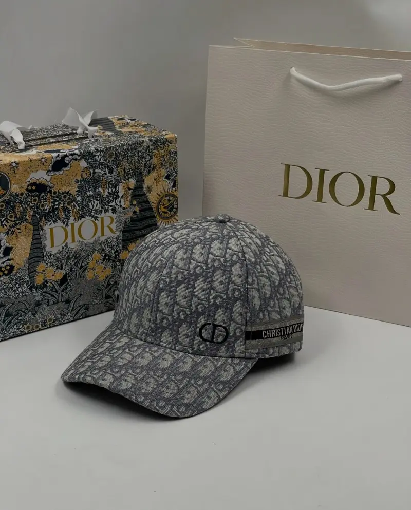 Dior Cd Oblique Monogram Premium Unisex Cap ( With Safety Box ) Grey - Image 6