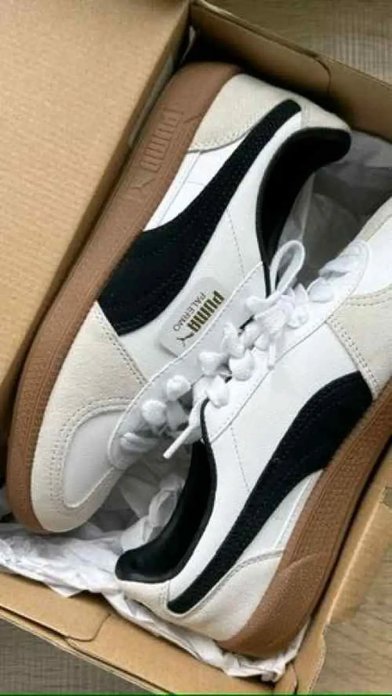 Puma Palermo Leather White Black 992 - Image 4