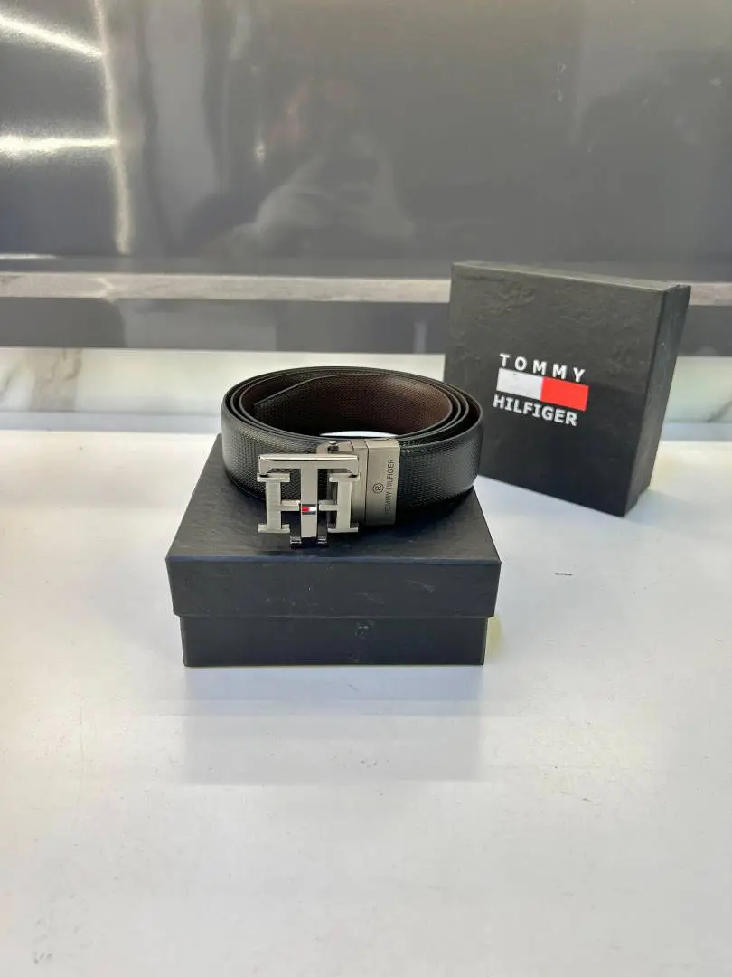 Tommy Hilfigar Black Silver Belt Fa 293 - Image 2