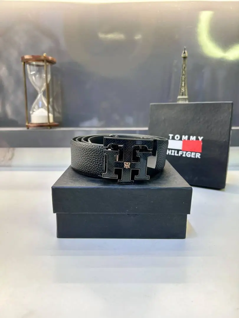 Tommy Hilgi Black Glossy Belt Fa 933 - Image 2