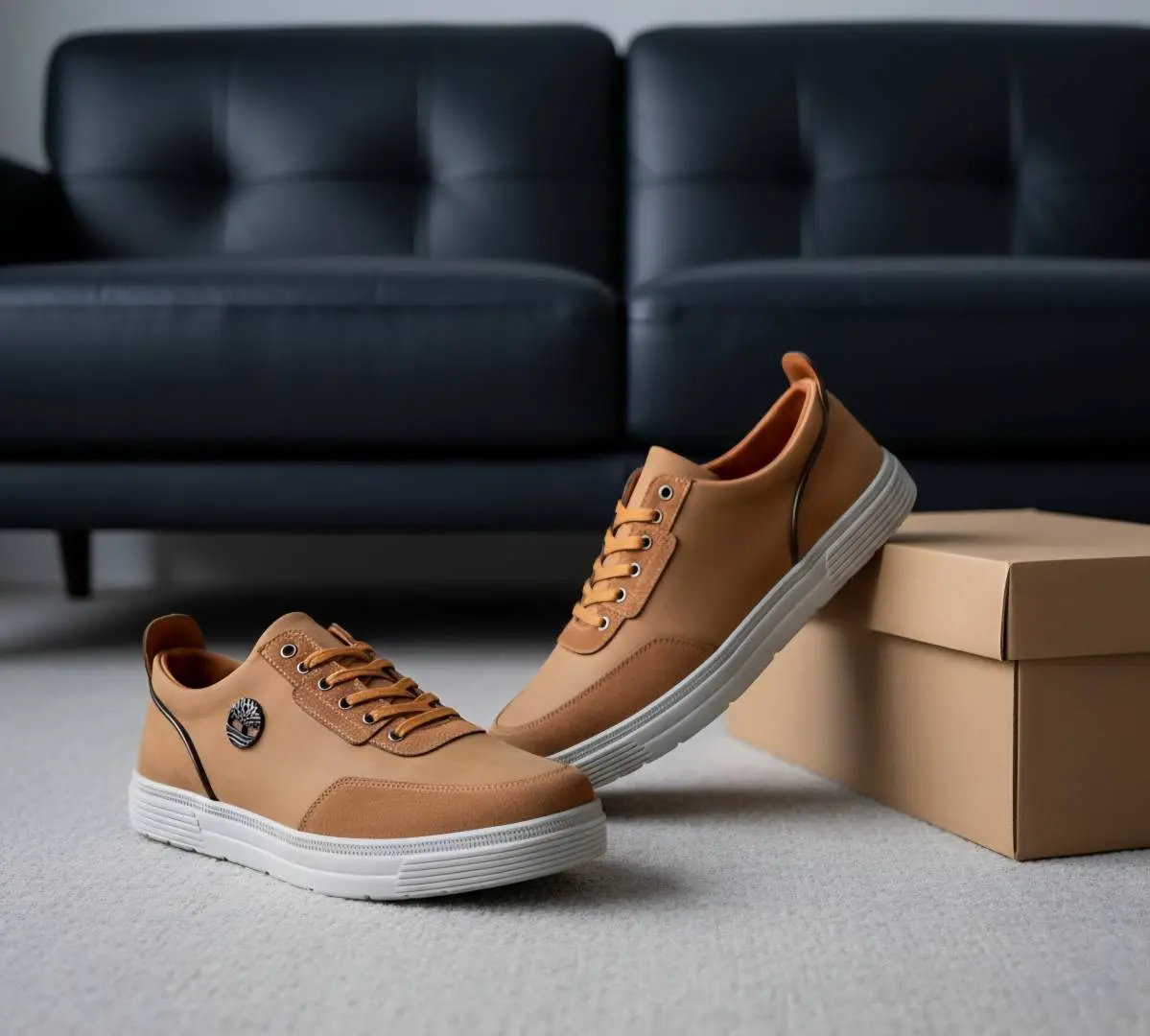 TIMBERLAND LOW CAUSAL SNEAKER TAN GREY - Image 5