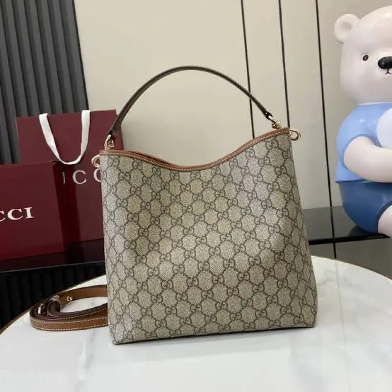 Gucci GG Emblem CB Brown Mono Medium Bucket With Original DustCover & CarryBag - Image 6