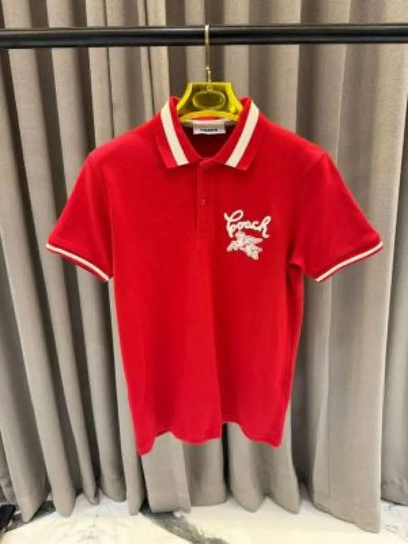 No Return Coach Chest Logo Polo T-shirt Red