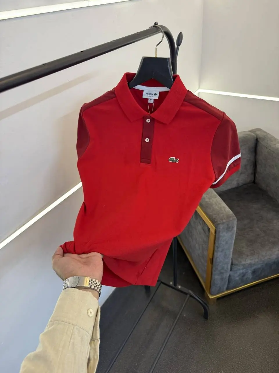 Lacoste imported polo tshirt red - Image 2