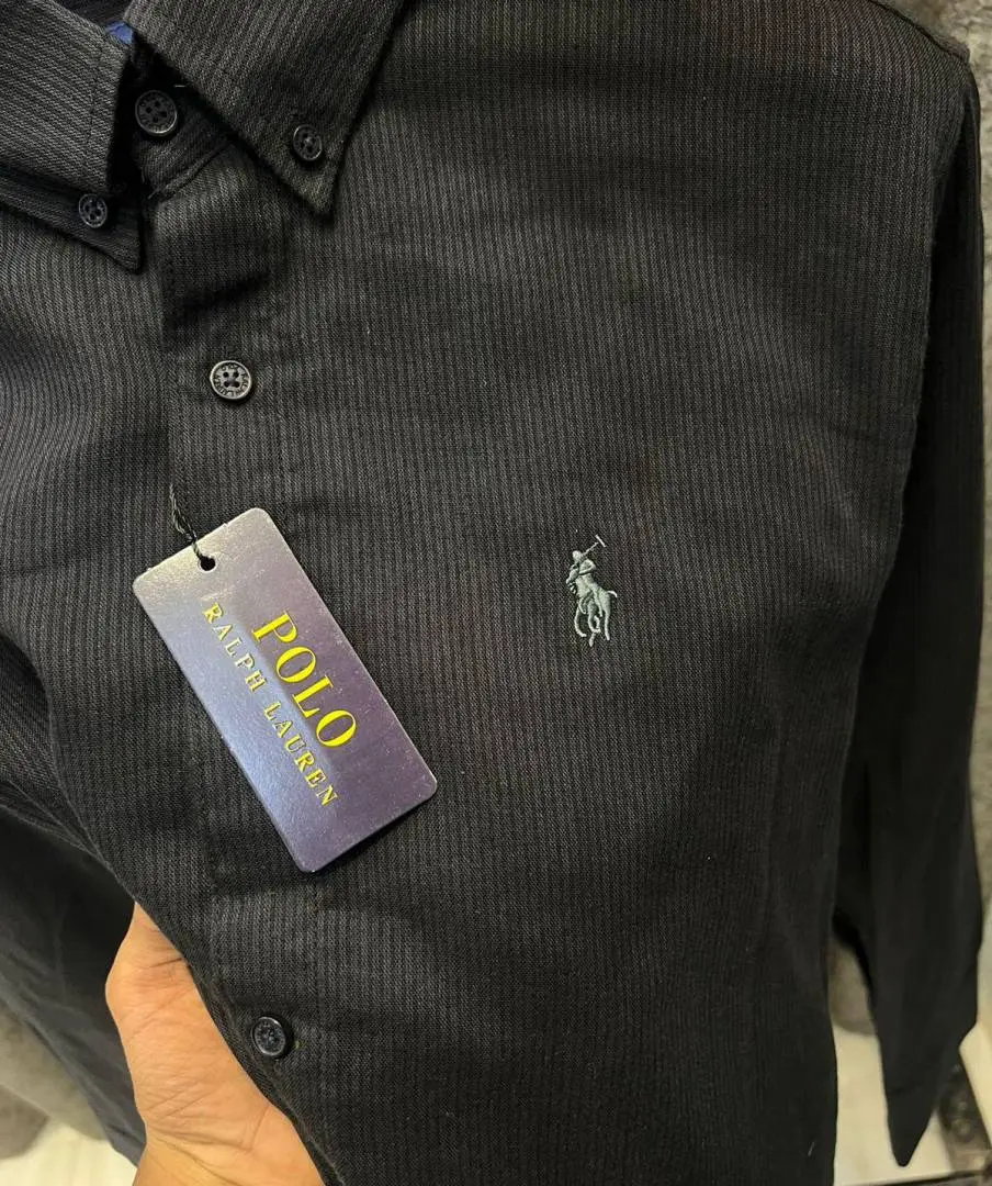 Ralph LAUREN P-OLO IMPORTED STORE ARTICLE SHIRT BLACK AND GREY - Image 3