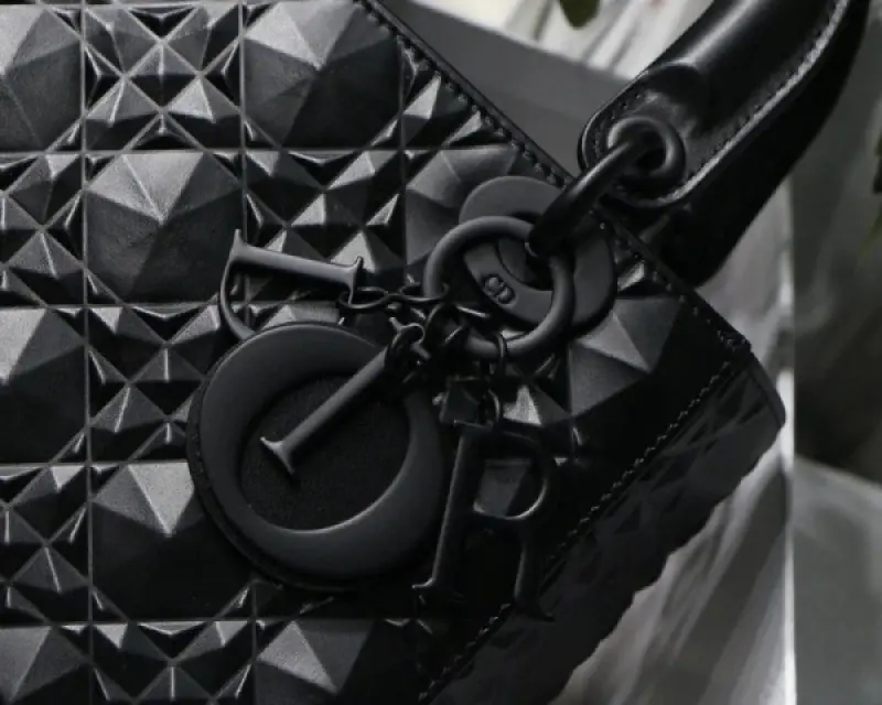 Dior Lady My ABC Bag With OG Box With Dust Bag & Extra Shoulder Strap (Black 3D-208) - Image 9